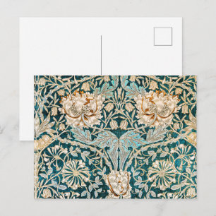 Cartão Postal William Morris Antique Honeysuckle Padrão Floral