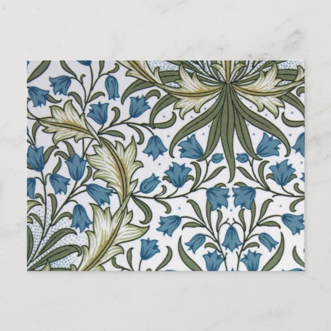 Cartão Postal William Morris bell flor harebell (Frente)