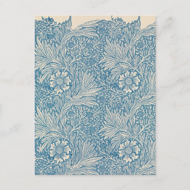 Cartão Postal William Morris - Blue Marigold (Frente)