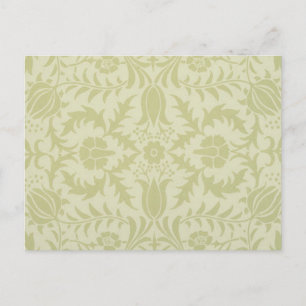 Cartão Postal William Morris Borage Wedding Soft Green