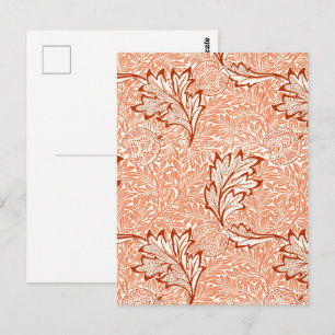 Cartão Postal William Morris Botanical Apple Design