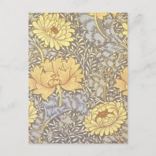 Cartão Postal William Morris Chrysanthemum Mãe Flowers