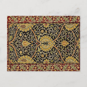 Cartão Postal William Morris Classic Carpet Art Impressão Design