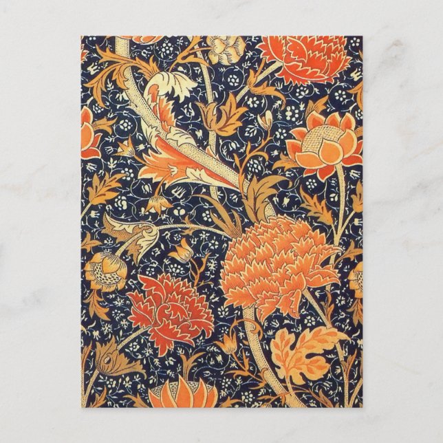 Cartão Postal William Morris Cray Floral Art Nouveau Pattern (Frente)