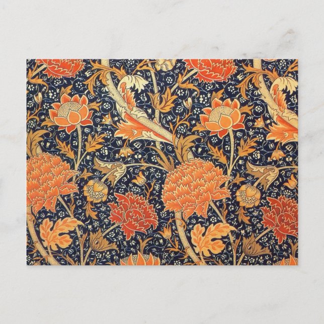 Cartão Postal William Morris Cray Floral Art Nouveau Pattern (Frente)