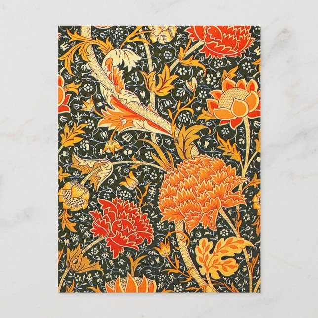 Cartão Postal William Morris Cray Wallpaper Pattern (Frente)
