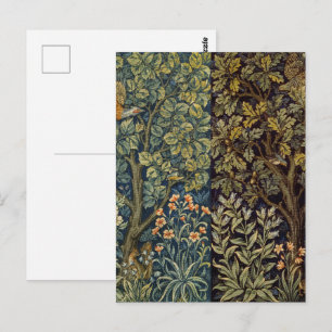 Cartão Postal William Morris Faisão Pássaro Árvore Flor