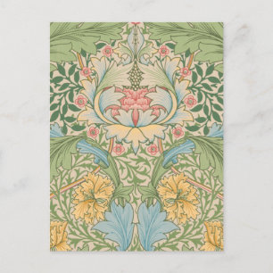 Cartão Postal William Morris Flor de Murta Floral Botânico