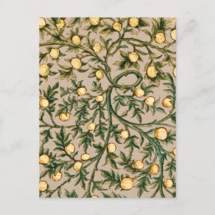 Cartão Postal William Morris Floral Jardim de Frutas Flor Clássi