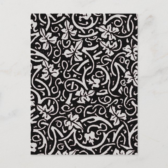 Cartão Postal William Morris Grapevine Vine Leaf Patterno (Frente)