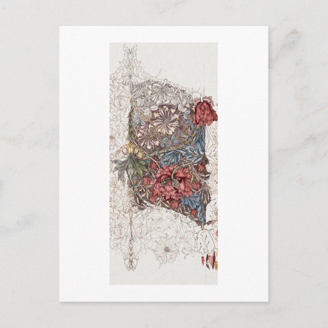 CARTÃO POSTAL: WILLIAM MORRIS: HONEYSUCKLE: 1874 (Frente)