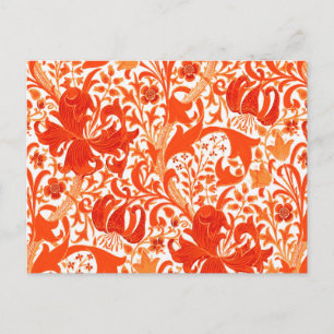 Cartão Postal William Morris Iris e Lily, Mandarin Orange