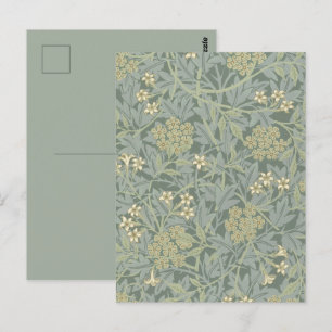 Cartão Postal William Morris Jasmine Blue Botanic Art