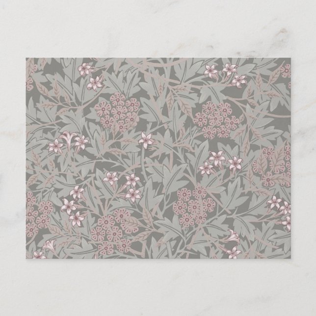 Cartão Postal William Morris Jasmine Flower Pattern (Frente)
