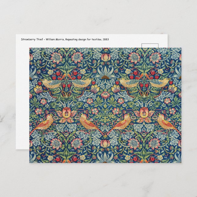 Cartão Postal William Morris - Ladrão de Morango (Frente/Verso)