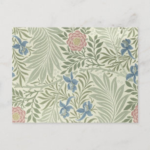 Cartão Postal William Morris Larkspur Floral Wallpaper