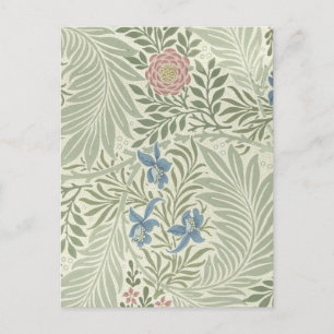 Cartão Postal William Morris Larkspur Floral Wallpaper