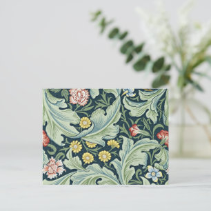 Cartão Postal William Morris - Leicester vintage design floral
