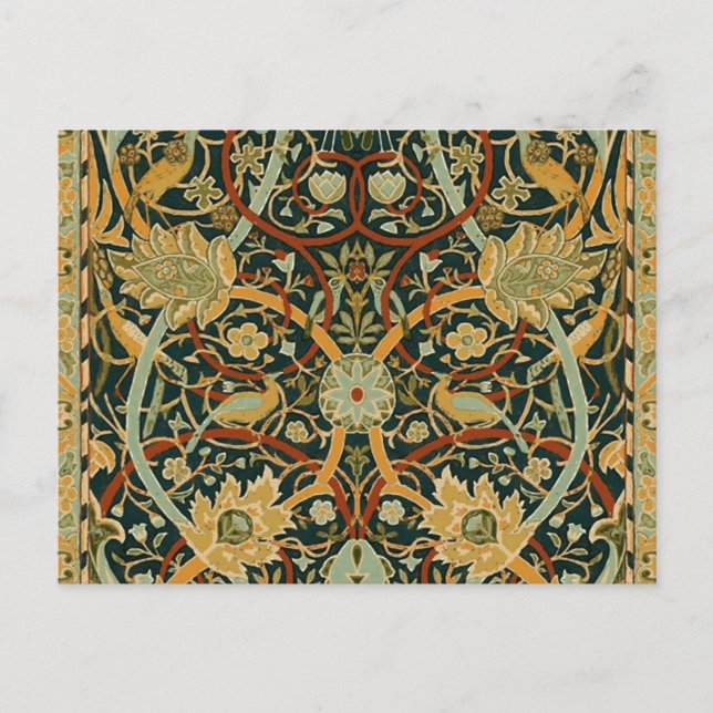 Cartão Postal William Morris Oriental Carpet Art (Frente)