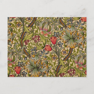 Cartão Postal William Morris Ouro Lily Antique