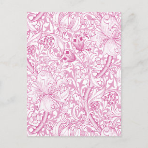 Cartão Postal William Morris Ouro Lily Floral Patterno
