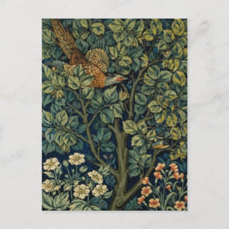 Cartão Postal William Morris Pheasant Bird Tree Woodland