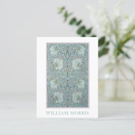 Cartão Postal William Morris - Pimpernel: Floral Azul e Verde