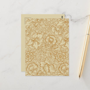 Cartão Postal William Morris Poppy Floral Wallpaper
