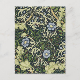 Cartão Postal William Morris Seaweed Pattern Floral Vintage Art