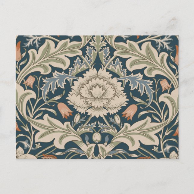 Cartão Postal William Morris Severn Floral Garden Flower Classic (Frente)