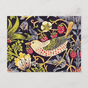 Cartão Postal William Morris Strawberry Thef Floral Art Nouveau