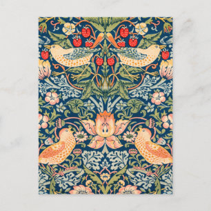 Cartão Postal William Morris Strawberry Thief Design