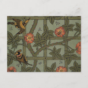 Cartão Postal William Morris Trellis Wallpaper Art