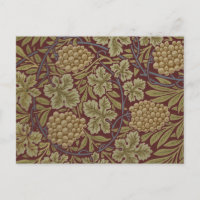 William Morris Vine Grape Red Green Art