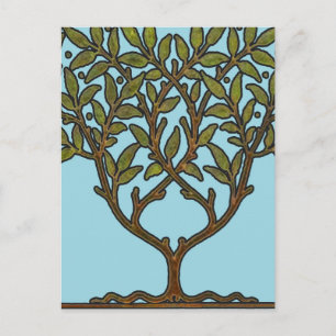 Cartão Postal William Morris Vintage Tree Floral Design