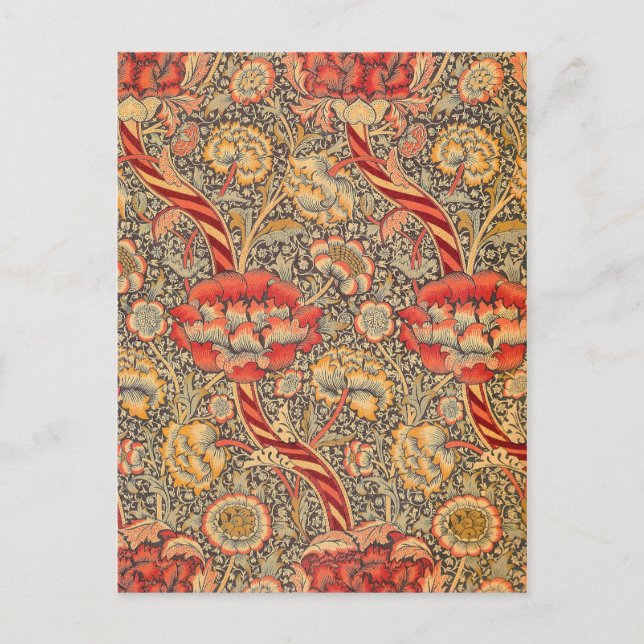 Cartão Postal William Morris Wandle para Chintz Design (Frente)