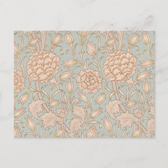 Cartão Postal William Morris Wild Tulip Flower Floral Design (Frente)