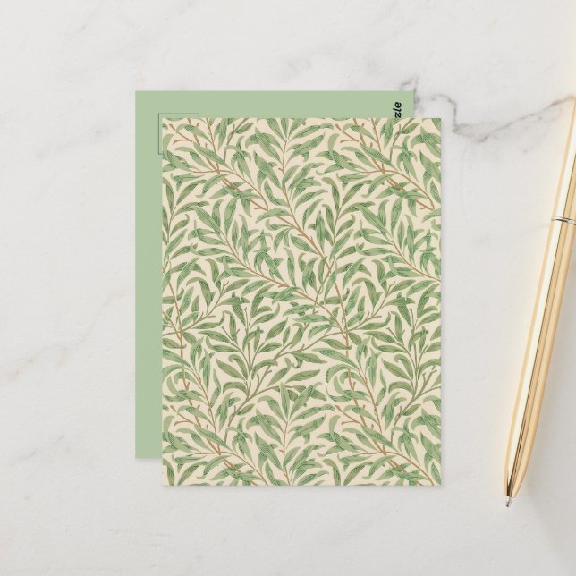 Cartão Postal William Morris Willow Bough Garden Flower Classic (Frente/Verso In Situ)