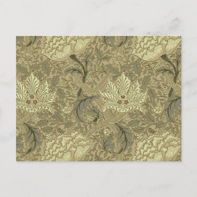 Cartão Postal William Morris Windrush Wallpaper Pattern (Frente)