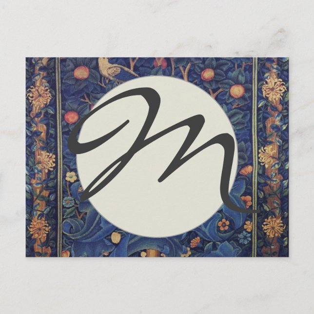 Cartão Postal William Morris Woodpecker Tapeçaria Artes e Artesa (Frente)