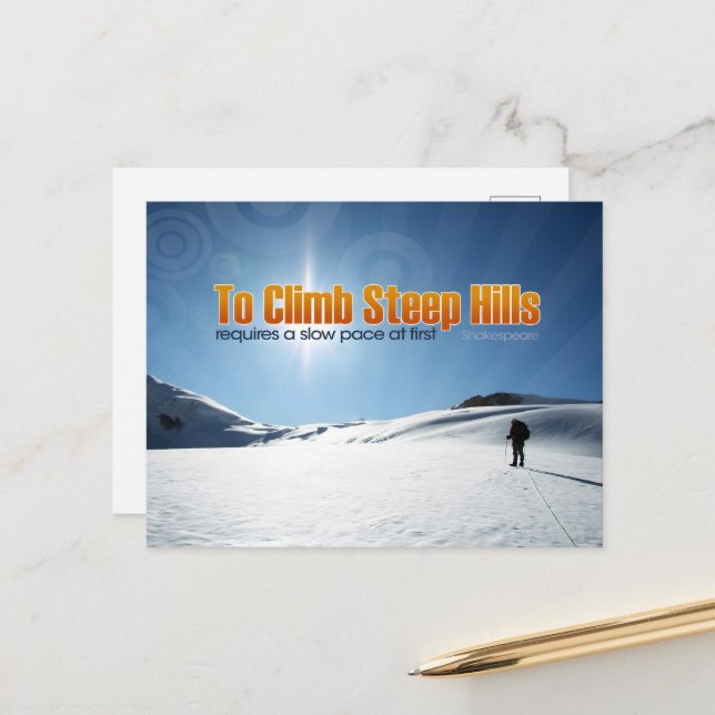 Cartão Postal William Shakespeare, citação inspiracional "Para e (Frente/Verso In Situ)