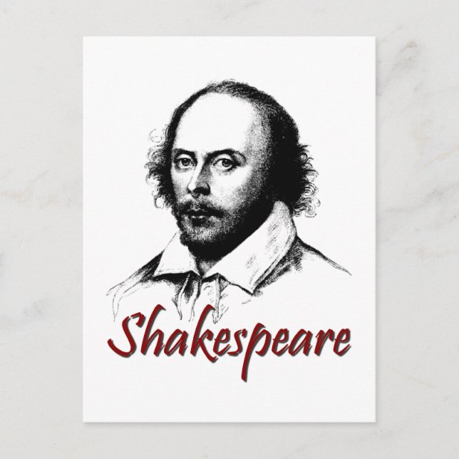 Cartão Postal William Shakespeare Etching (Frente)