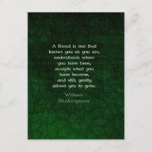 William Shakespeare Friendship Inspirational Quote