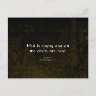 Cartão Postal William Shakespeare Humorous Witty Quotation