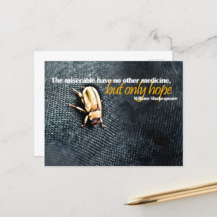 Cartão Postal William Shakespeare, uma citação inspiradora "Espe