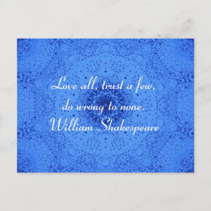 Cartão Postal William Shakespeare Wisdom Dizendo citação