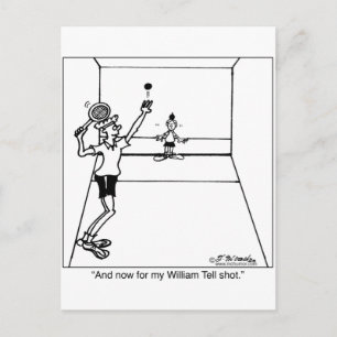 Cartão Postal William tell Racquetball Shot