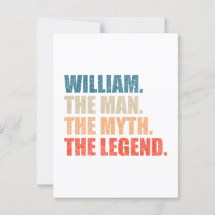 Cartão Postal William The Man The Myth A Lenda