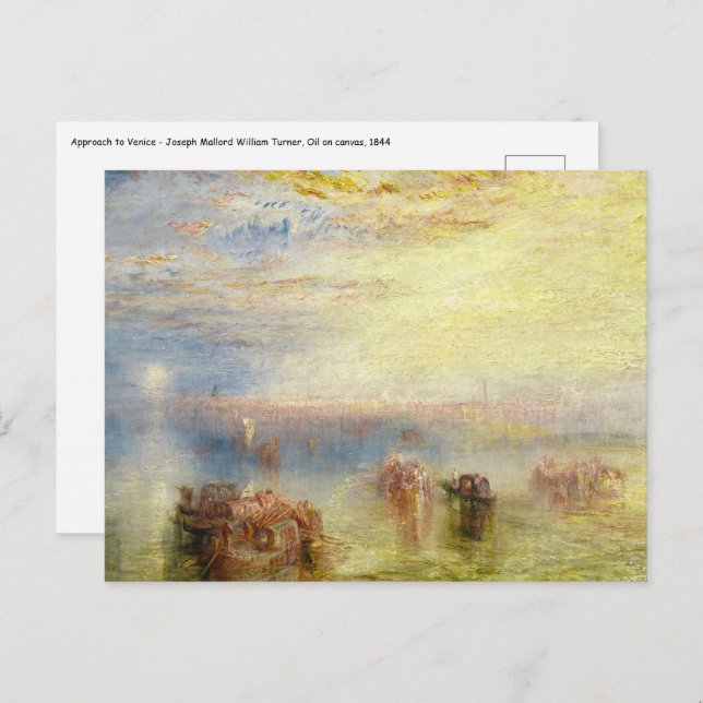Cartão Postal William Turner - Abordagem de Veneza (Frente/Verso)