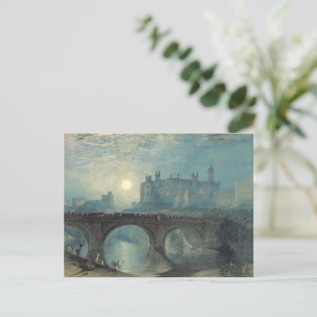 Cartão Postal William Turner Alnwick Castle (Em pé/Frente)